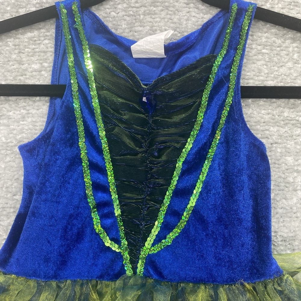 Girls Blue Green Princess Dress Size Small Dress Up Halloween Costume - Picture 3 of 12